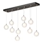 Hubbardton Forge Fritz 10 Light 45" Wide Suspension Linear Pendant Bronze