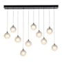 Hubbardton Forge Fritz 10 Light 45" Wide Suspension Linear Pendant Black
