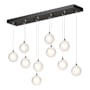 Hubbardton Forge Fritz 10 Light 45" Wide Suspension Linear Pendant Oil Rubbed Bronze