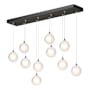 Hubbardton Forge Fritz 10 Light 45" Wide Suspension Linear Pendant Natural Iron