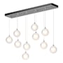 Hubbardton Forge Fritz 10 Light 45" Wide Suspension Linear Pendant Vintage Platinum