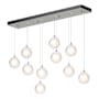 Hubbardton Forge Fritz 10 Light 45" Wide Suspension Linear Pendant Sterling