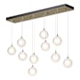 Hubbardton Forge Fritz 10 Light 45" Wide Suspension Linear Pendant Modern Brass