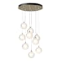 Hubbardton Forge Fritz 9 Light 21" Wide Suspension Multi Light Pendant Modern Brass