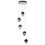 Hubbardton Forge Chrysalis 5 Light 15" Wide Multi Light Pendant White / Black / Clear