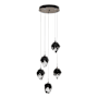 Hubbardton Forge Chrysalis 5 Light 15" Wide Multi Light Pendant Bronze / Black