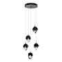Hubbardton Forge Chrysalis 5 Light 15" Wide Multi Light Pendant Dark Smoke / Black / Clear