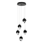 Hubbardton Forge Chrysalis 5 Light 15" Wide Multi Light Pendant Clear / Black