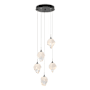 Hubbardton Forge Chrysalis 5 Light 15" Wide Multi Light Pendant Black / White / Clear