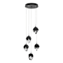 Hubbardton Forge Chrysalis 5 Light 15" Wide Multi Light Pendant Black / Clear