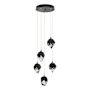 Hubbardton Forge Chrysalis 5 Light 15" Wide Multi Light Pendant Oil Rubbed Bronze / Black