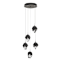 Hubbardton Forge Chrysalis 5 Light 15" Wide Multi Light Pendant Natural Iron / Black