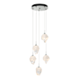 Hubbardton Forge Chrysalis 5 Light 15" Wide Multi Light Pendant Vintage Platinum / White / Clear