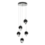 Hubbardton Forge Chrysalis 5 Light 15" Wide Multi Light Pendant Vintage Platinum / Black / Clear