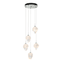 Hubbardton Forge Chrysalis 5 Light 15" Wide Multi Light Pendant Vintage Platinum / White