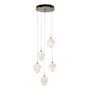 Hubbardton Forge Chrysalis 5 Light 15" Wide Multi Light Pendant Soft Gold / White