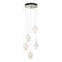 Hubbardton Forge Chrysalis 5 Light 15" Wide Multi Light Pendant Sterling / White / Clear