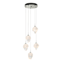 Hubbardton Forge Chrysalis 5 Light 15" Wide Multi Light Pendant Sterling / White