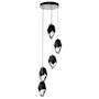 Hubbardton Forge Chrysalis 5 Light 16" Wide Multi Light Pendant White / Black