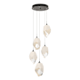 Hubbardton Forge Chrysalis 5 Light 16" Wide Multi Light Pendant Dark Smoke / White / Clear