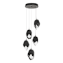 Hubbardton Forge Chrysalis 5 Light 16" Wide Multi Light Pendant Dark Smoke / Black