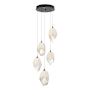 Hubbardton Forge Chrysalis 5 Light 16" Wide Multi Light Pendant Black / White