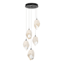 Hubbardton Forge Chrysalis 5 Light 16" Wide Multi Light Pendant Black / White / Clear
