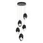 Hubbardton Forge Chrysalis 5 Light 16" Wide Multi Light Pendant Oil Rubbed Bronze / Black / Clear