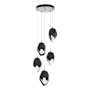 Hubbardton Forge Chrysalis 5 Light 16" Wide Multi Light Pendant Vintage Platinum / Black / Clear