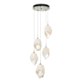 Hubbardton Forge Chrysalis 5 Light 16" Wide Multi Light Pendant Sterling / White