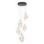 Hubbardton Forge Chrysalis 5 Light 16" Wide Multi Light Pendant Ink / White