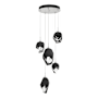 Hubbardton Forge Chrysalis 5 Light 16" Wide Multi Light Pendant White / Black