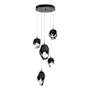 Hubbardton Forge Chrysalis 5 Light 16" Wide Multi Light Pendant Dark Smoke / Black / Clear