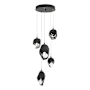 Hubbardton Forge Chrysalis 5 Light 16" Wide Multi Light Pendant Black / Black / Clear