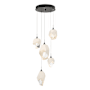 Hubbardton Forge Chrysalis 5 Light 16" Wide Multi Light Pendant Oil Rubbed Bronze / White / Clear