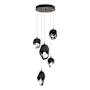 Hubbardton Forge Chrysalis 5 Light 16" Wide Multi Light Pendant Natural Iron / Black / Clear