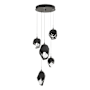 Hubbardton Forge Chrysalis 5 Light 16" Wide Multi Light Pendant Natural Iron / Black