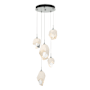 Hubbardton Forge Chrysalis 5 Light 16" Wide Multi Light Pendant Vintage Platinum / White