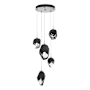 Hubbardton Forge Chrysalis 5 Light 16" Wide Multi Light Pendant Vintage Platinum / Black