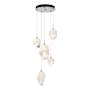 Hubbardton Forge Chrysalis 5 Light 16" Wide Multi Light Pendant Vintage Platinum / White / Clear