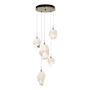 Hubbardton Forge Chrysalis 5 Light 16" Wide Multi Light Pendant Soft Gold / White / Clear