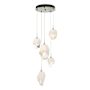 Hubbardton Forge Chrysalis 5 Light 16" Wide Multi Light Pendant Sterling / White / Clear