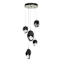 Hubbardton Forge Chrysalis 5 Light 16" Wide Multi Light Pendant Sterling / Black / Clear