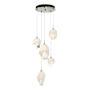 Hubbardton Forge Chrysalis 5 Light 16" Wide Multi Light Pendant Sterling / White