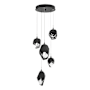 Hubbardton Forge Chrysalis 5 Light 16" Wide Multi Light Pendant Ink / Black / Clear