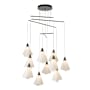 Hubbardton Forge Mobius 10 Light 40" Wide Multi Light Pendant Dark Smoke / Frost