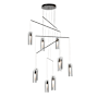 Hubbardton Forge Exos 10 Light 35" Wide Multi Light Pendant Ink / Clear
