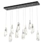 Hubbardton Forge Luma 10 Light 45" Wide Linear Pendant Black / Clear