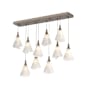 Hubbardton Forge Mobius 10 Light 46" Wide Linear Pendant Bronze / Frosted