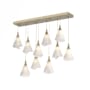 Hubbardton Forge Mobius 10 Light 46" Wide Linear Pendant Soft Gold / Frosted